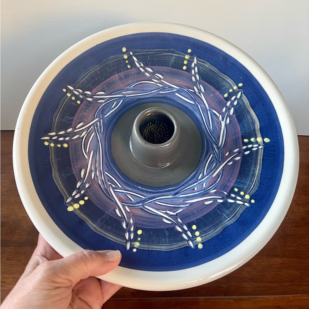 The Original Ikebana Server “Bird Works” Ceramic Flower Vase Display Plate Bowl